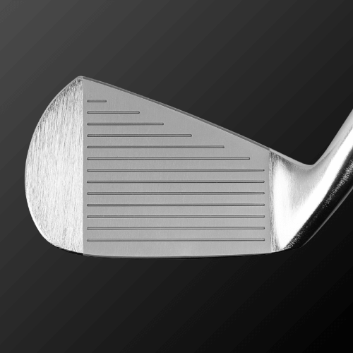 Zodia CGX-CB Ⅱ iron club face, showcasing the precision grooves for enhanced control and performance.