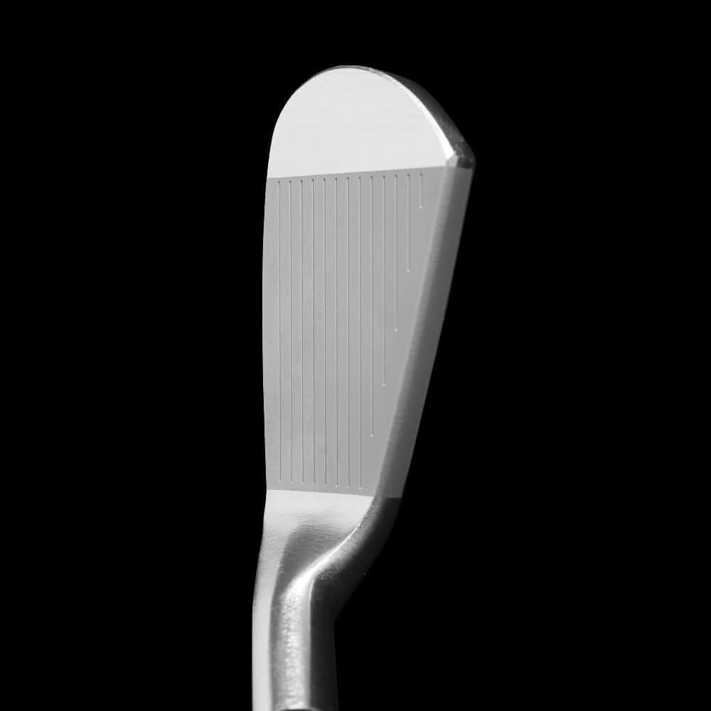 Close-up of Zodia DIAMOND BR III iron club head showcasing CNC milled precision and polished finish.