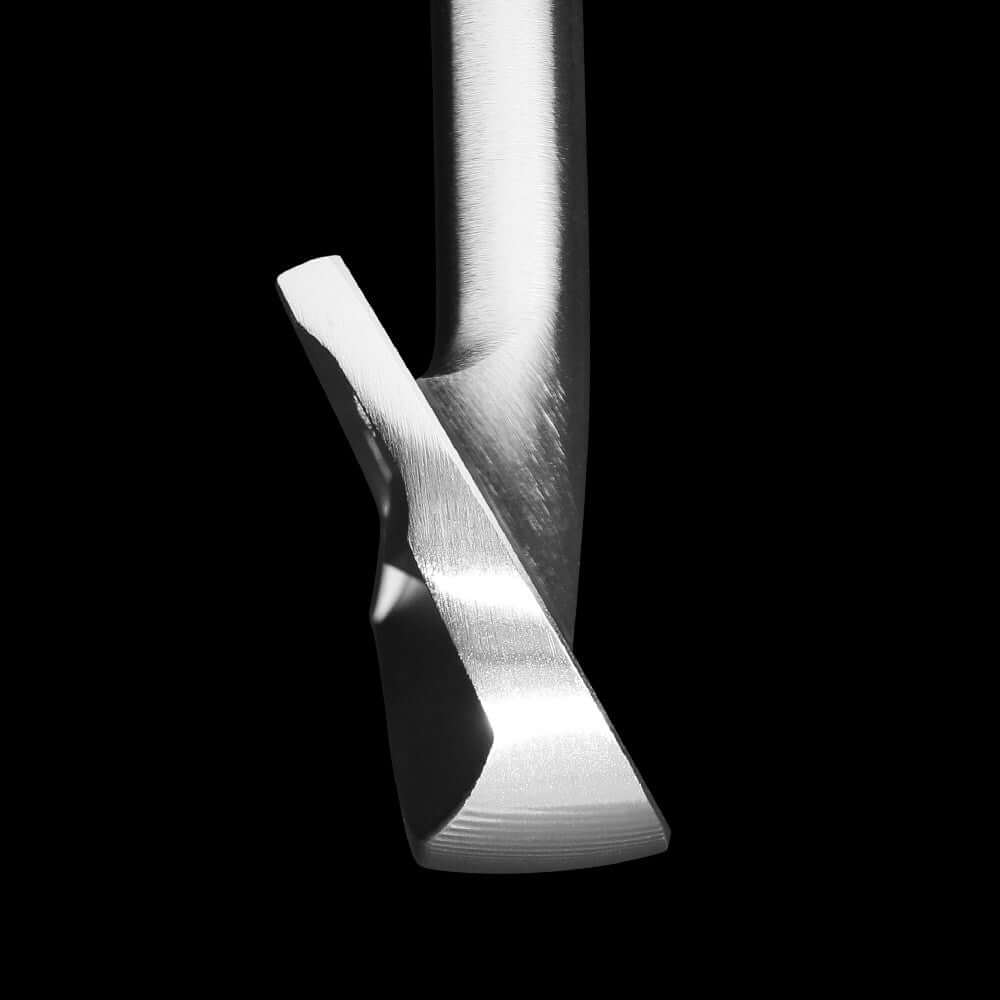 Close-up of the polished sole of Zodia DIAMOND BR III iron set showcasing CNC milling precision.