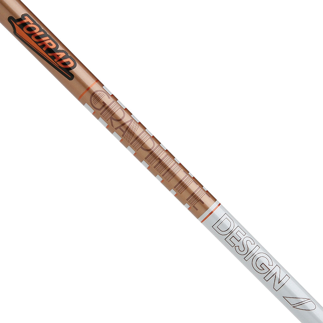 Graphite Design Tour AD GC wood shaft with free adapter and grip, custom-built for enhanced golf performance.