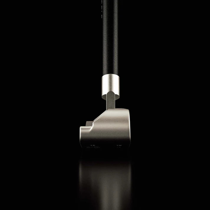 L.A.B. OZ.1 LINK.1 Stock Putter showing sleek design and craftsmanship on a reflective surface.