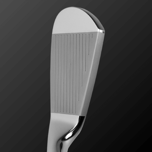 Close-up of the Zodia SV-C101 Iron clubface showcasing the precision grooves and sleek design for enhanced performance.