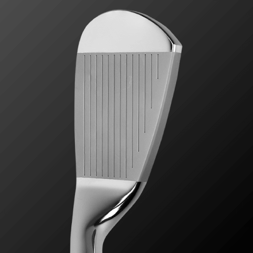 Zodia SV-C101 Iron Club face showcasing grooves and undercut cavity design for optimal feel and performance.