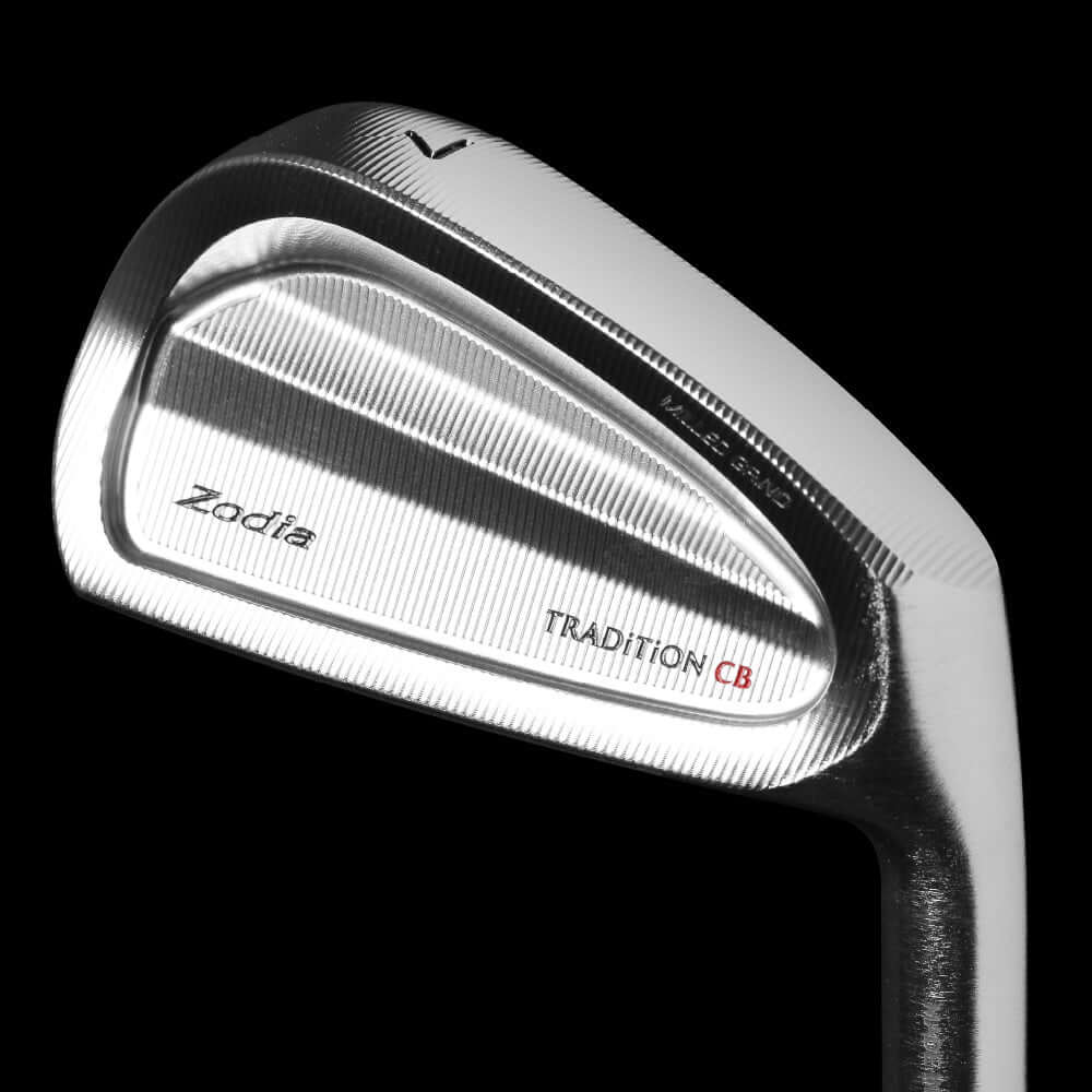 Zodia TRADITION CB Iron Set with CNC milled precision and polished sharpness for optimal performance.