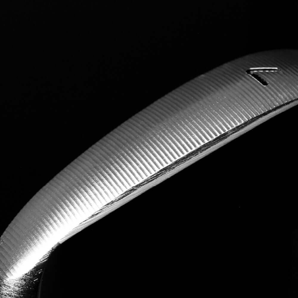 Close-up of the polished edge detail on the Zodia TRADITION CB Iron Set, showcasing craftsmanship and precision.