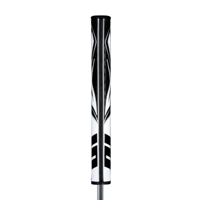 SuperStroke Zenergy Flatso putter grip featuring distinct pentagonal design and multi-zone texturing.