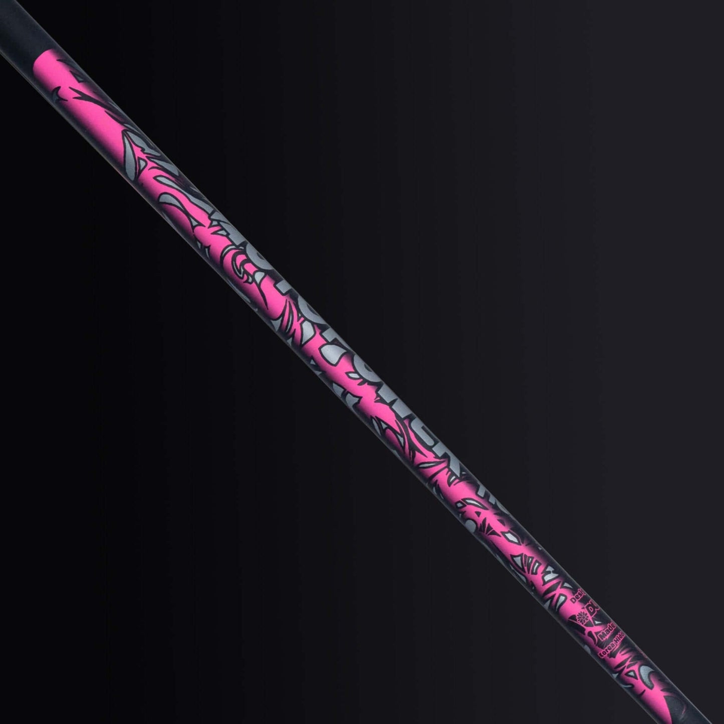 AutoPower Flex Driver Shaft with eye-catching pink design and black background, assembled with free adapter and grip.