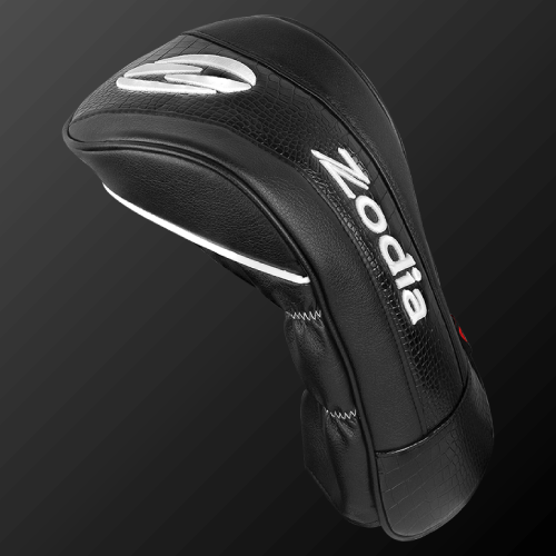 Zodia Caiman Print Head Cover in black, featuring an iconic design and lightweight, easy-to-use construction.