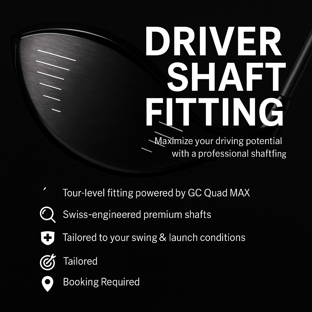 Driver shaft fitting session at NiceOn Golf, powered by GC Quad MAX for optimized performance and tailored results.