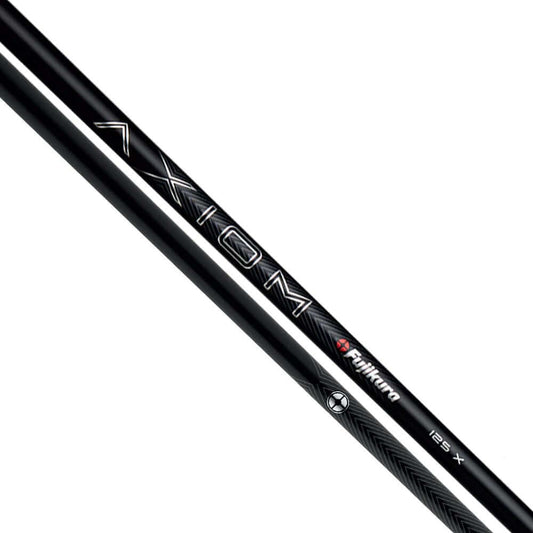 FUJIKURA AXIOM 125 iron shafts in black featuring advanced VeloCore Technology for improved golf performance.