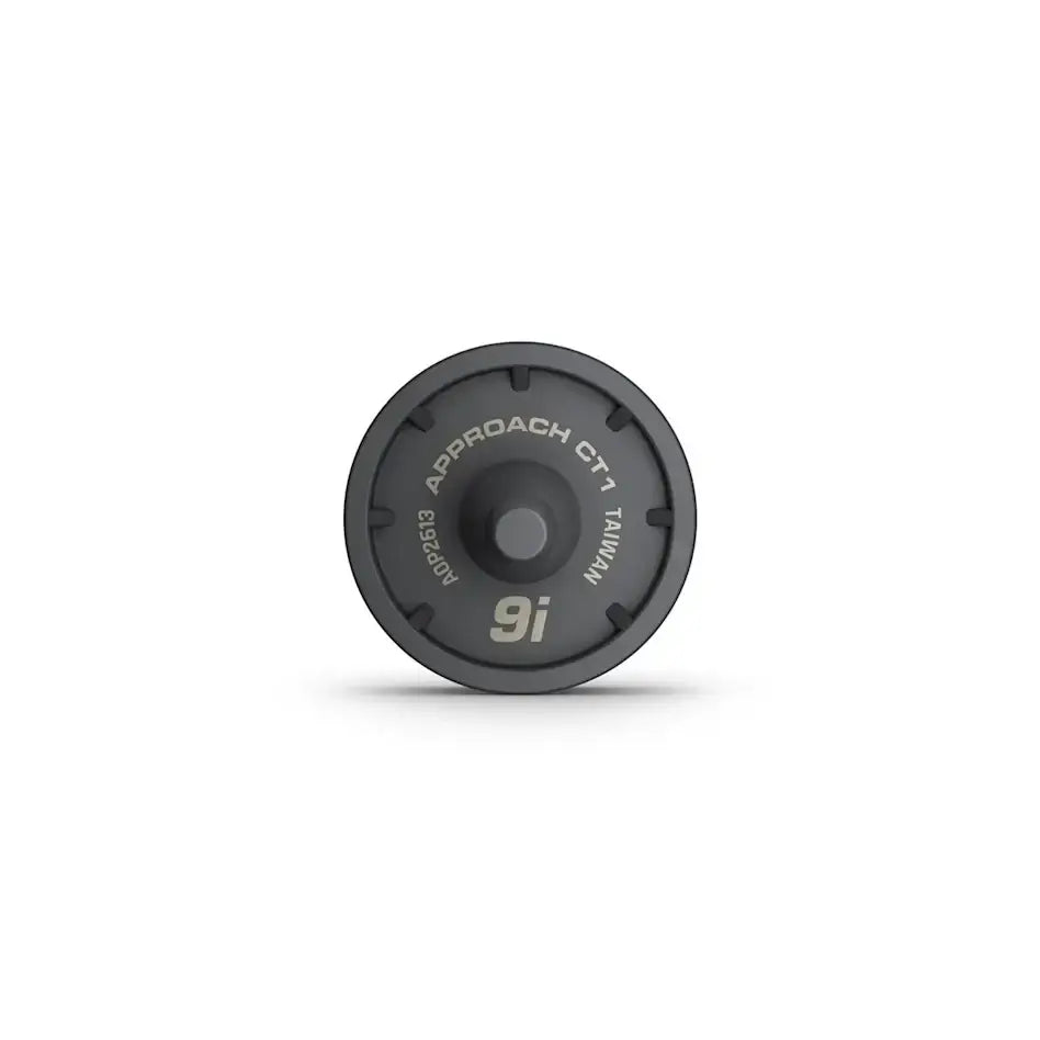 Garmin Approach CT1 club tag for golf with 9-iron grip for easy shot tracking and distance measurement.
