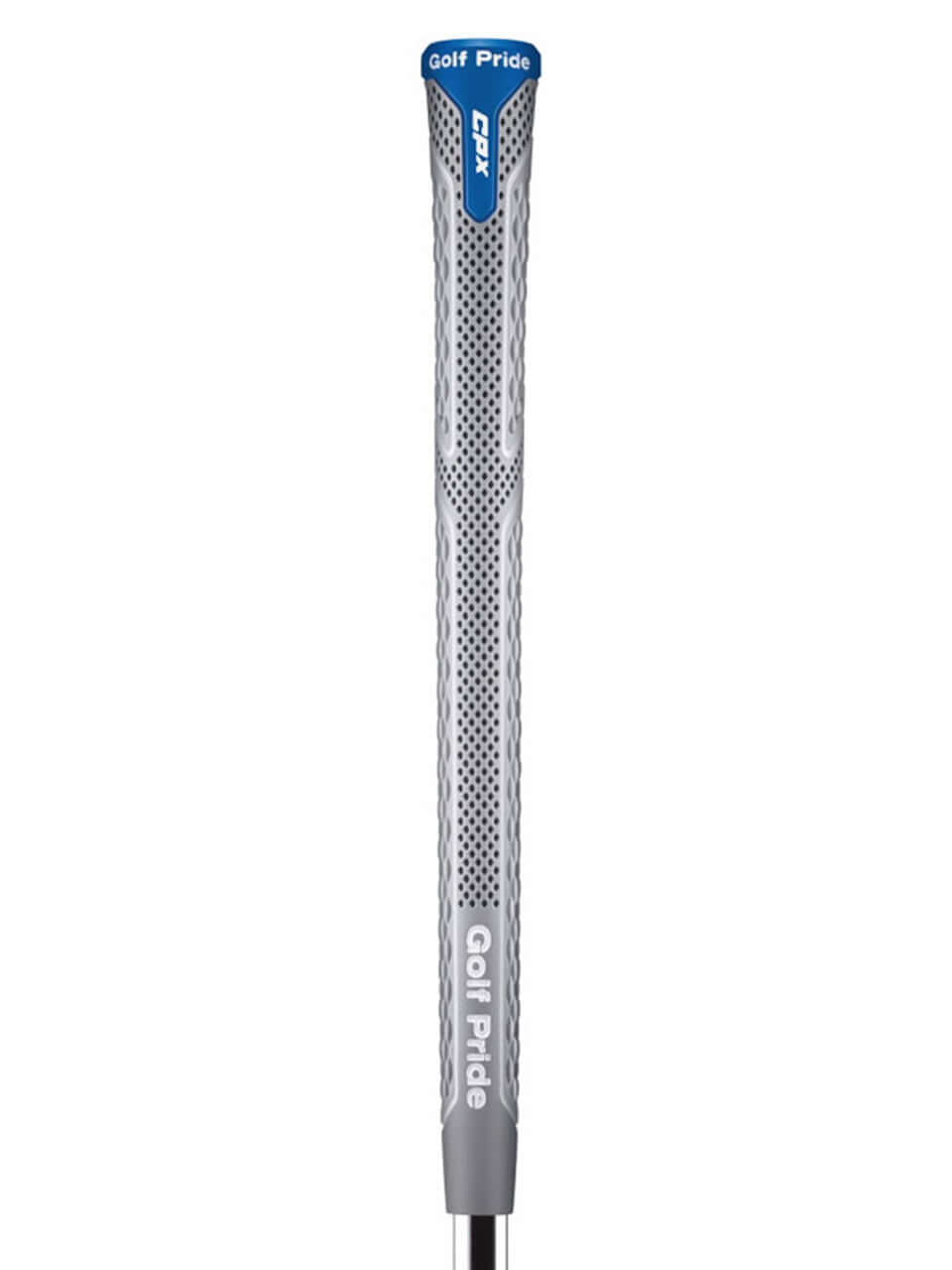 Golf Pride CPx golf grip with EXO diamond-quilted pattern for comfort and performance, available in multiple sizes.