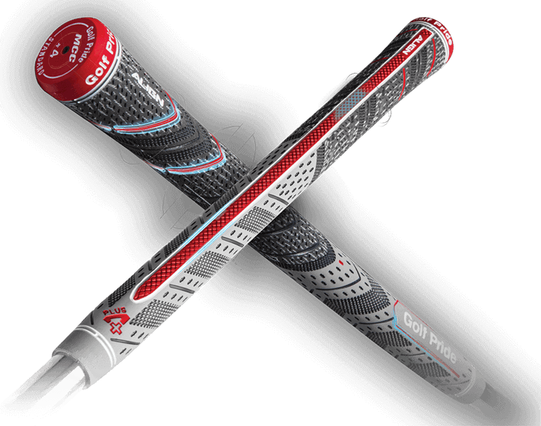 Golf Pride MCC Plus4 ALIGN grips featuring raised ridge for consistent hand placement and improved clubface awareness.