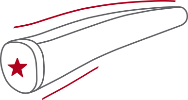 Illustration of Golf Pride Pro Only Rubber putter grip showcasing its unique design and standard size for optimal performance.