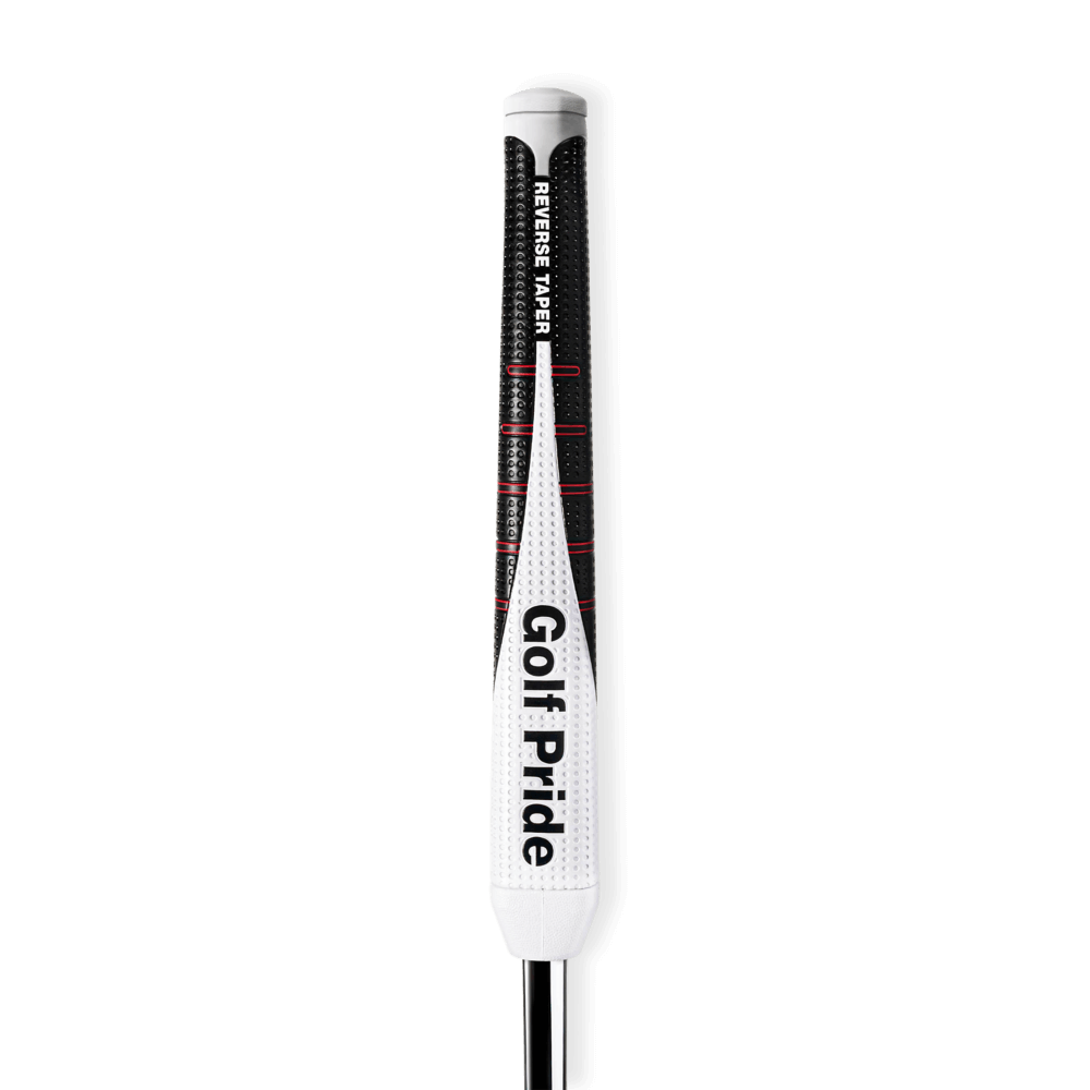 Golf Pride Reverse Taper putter grip featuring a flat design for optimized putting strokes and enhanced feel.