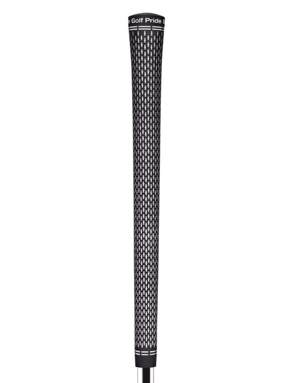 Golf Pride Tour Velvet 360 golf grip in black with non-slip surface pattern for adjustable clubs.