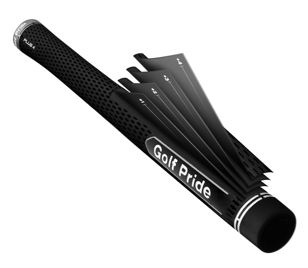 Golf Pride Tour Velvet Plus4 golf grip showcasing its larger diameter and unique texture for better moisture control.