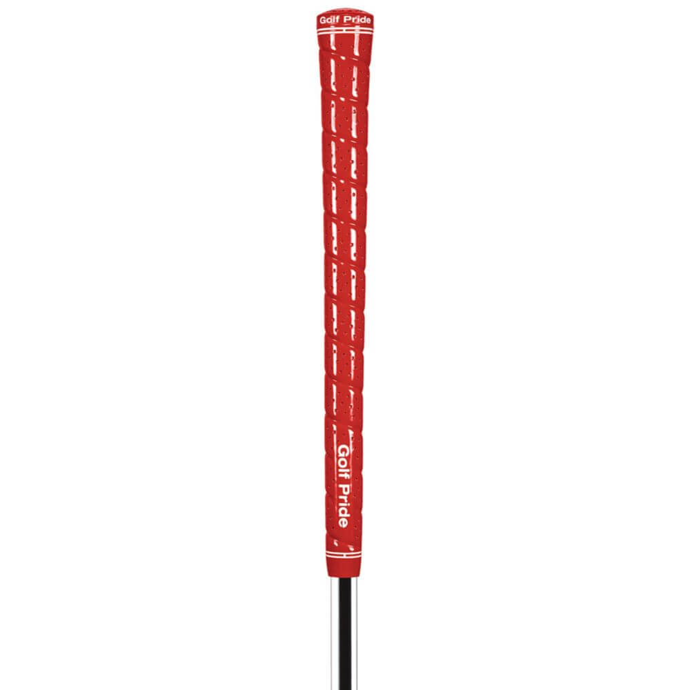 Golf Pride Tour Wrap 2G red grip showcasing enhanced tackiness and a soft feel for improved performance.