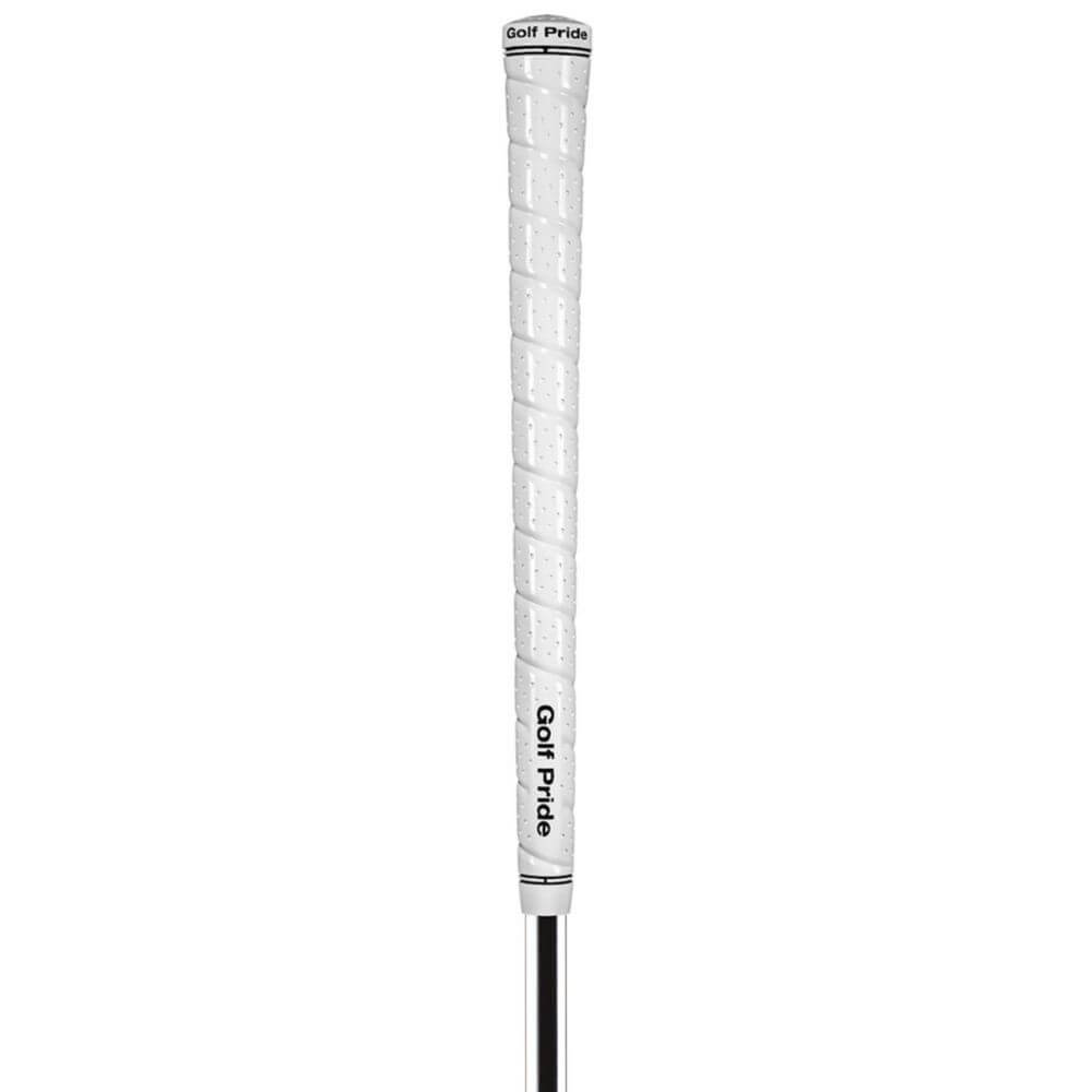 Golf Pride Tour Wrap 2G golf grip in white, featuring enhanced tackiness and soft feel for optimal performance.