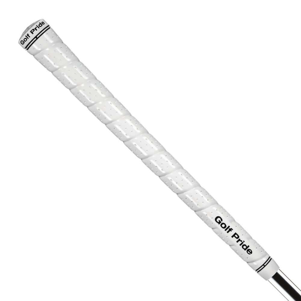 Golf Pride Tour Wrap 2G grip in white, featuring enhanced tackiness and soft material for better feel and grip performance.