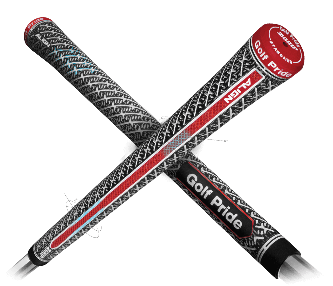 Golf Pride Z-GRIP ALIGN golf grips with raised ridge for consistent hand placement and all-weather control.