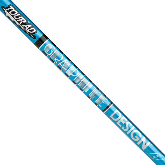 Graphite Design Tour AD UB wood shaft with a blue and black design. Ideal for optimized head performance and power transmission.