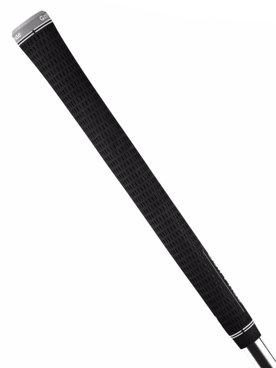 Golf Pride Tour Velvet Plus4 grip showcasing its textured surface and larger lower hand for improved swing power.
