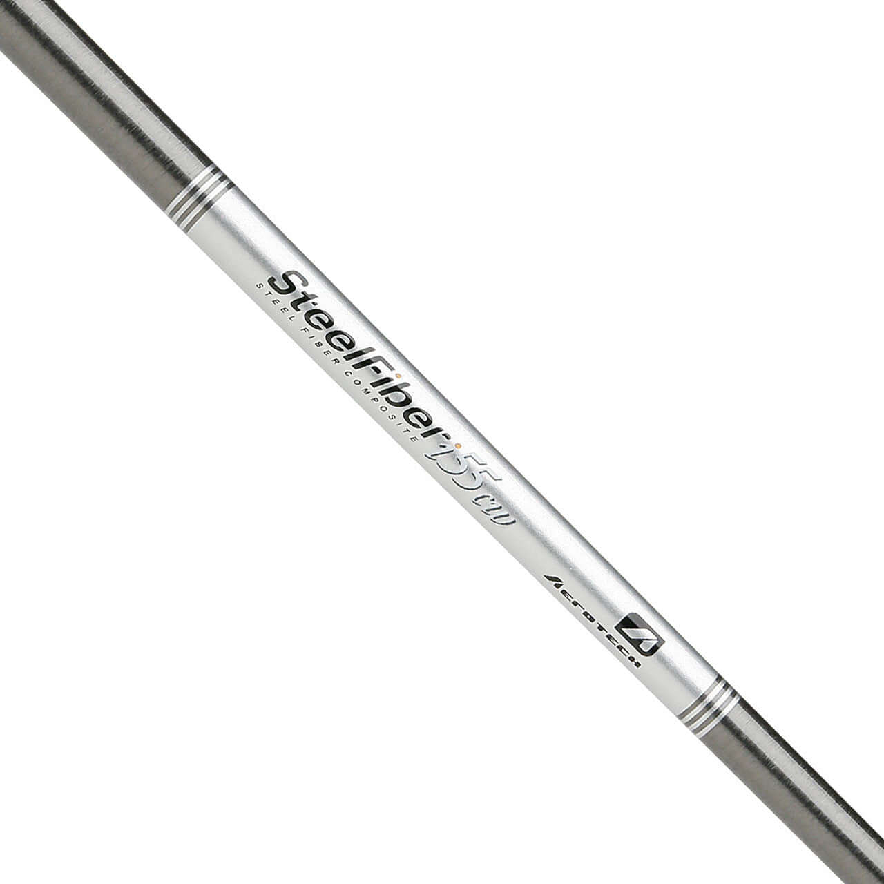 Aerotech SteelFiber 55CW graphite iron shaft showcasing unique SteelFiber technology for enhanced performance.