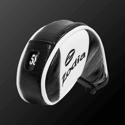 Zodia Iron Cover with magnetic closure and caiman pattern, designed for irons, featuring club number 58.