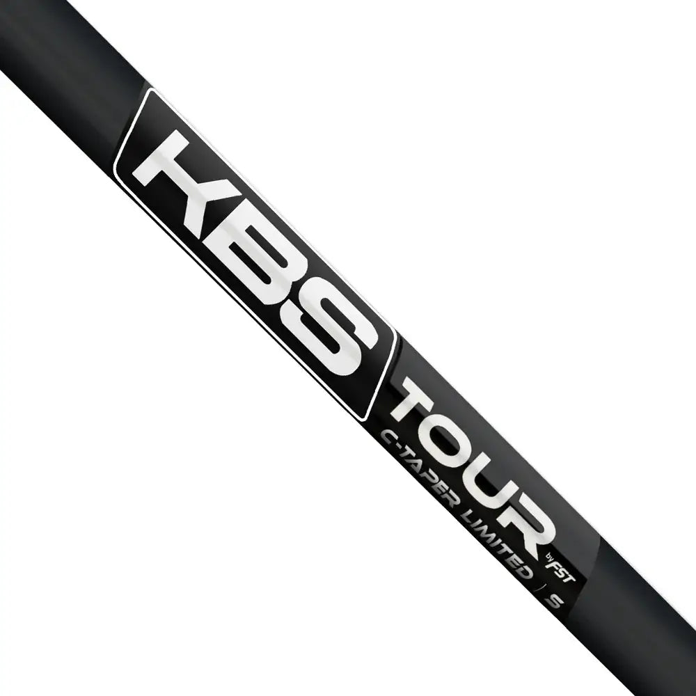 KBS C-Taper Black Matte Iron Shaft showcasing logo and design details for enhanced shot control and low spin.