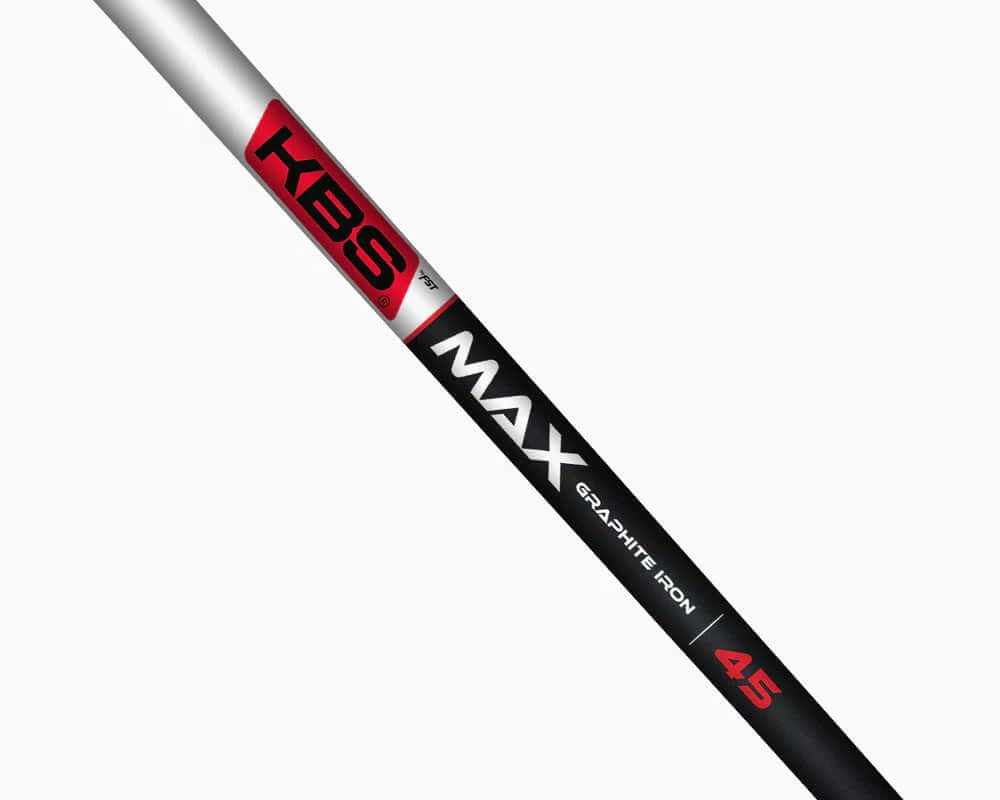 KBS MAX Graphite Iron Shaft .370 Parallel designed for better swing speed and higher ball launch performance in golf.