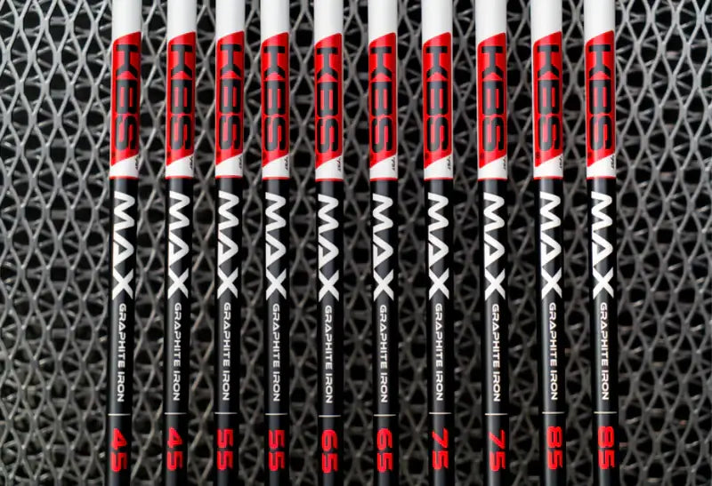 KBS MAX Graphite Iron Shafts in various swing weights, showcasing performance and versatility for golfers.