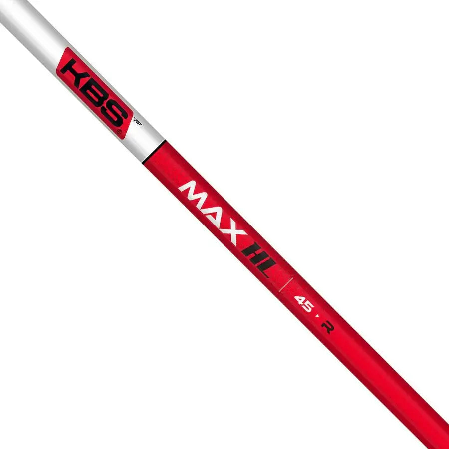 KBS MAX HL Graphite Wood Shaft in red, designed for optimal performance and swing speed accuracy.