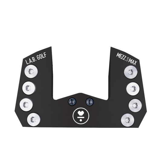 L.A.B. Golf MEZZ.1 MAX custom putter top view showcasing its innovative design and Lie Angle Balance technology.