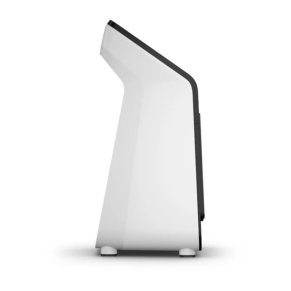 Side view of Garmin Approach R50 golf simulator showing sleek design and modern aesthetics.