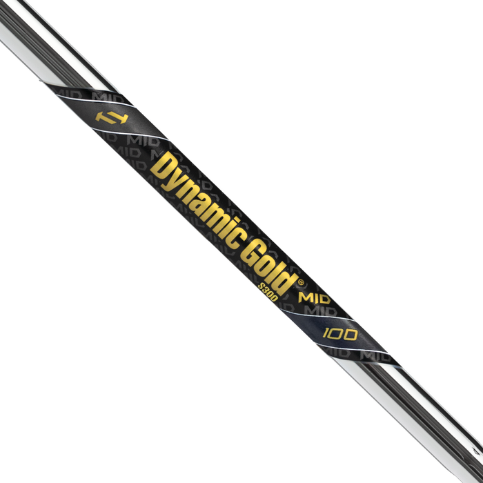 Ture Temper Dynamic Gold Mid 100 Iron Shaft .355 featuring a unique shaft geometry for enhanced launch and spin.