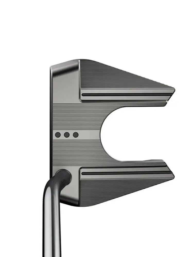 MIM Putter - Nova side view showcasing the fang-style mallet design and precision engineering.