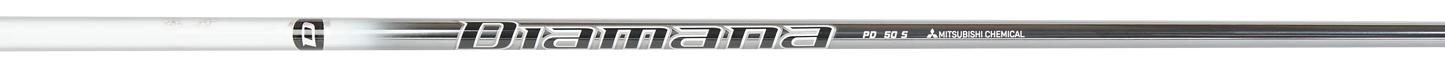 Mitsubishi Diamana PD wood shaft with free adapter and grip, ideal for low launch and low spin performance.