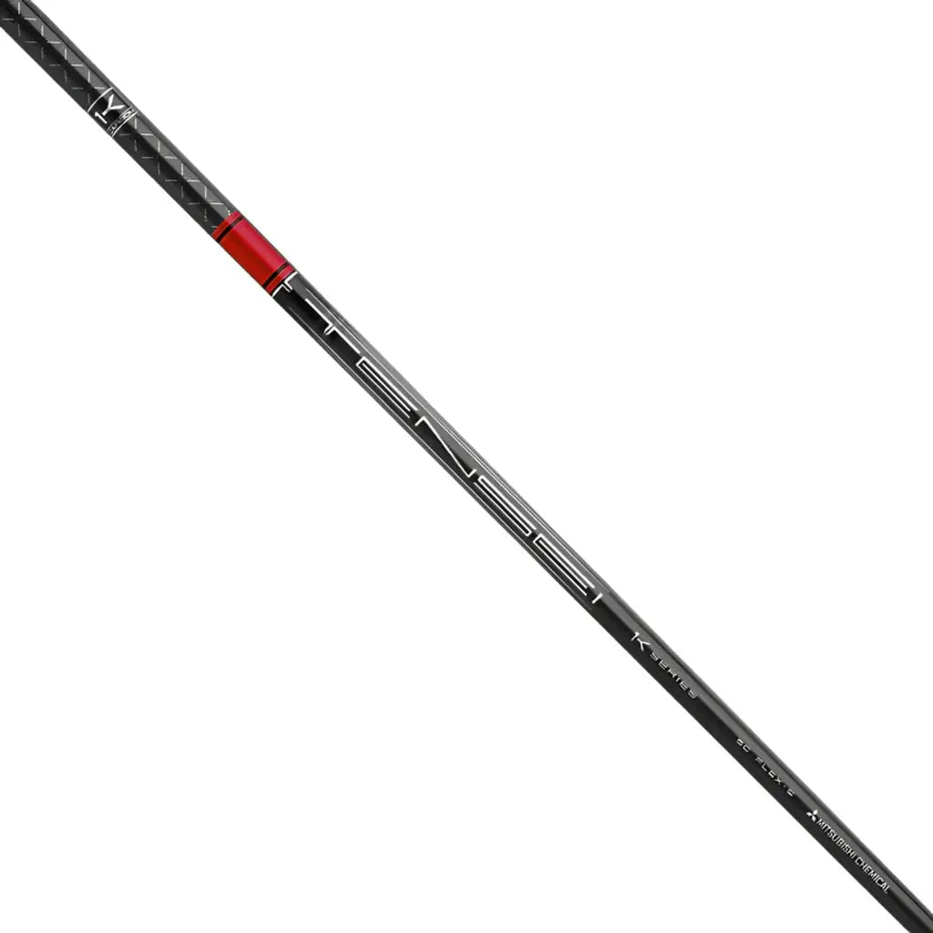 Mitsubishi TENSEI 1K Pro Red wood shaft with a stylish design and mid-spinning profile for high launching performance.