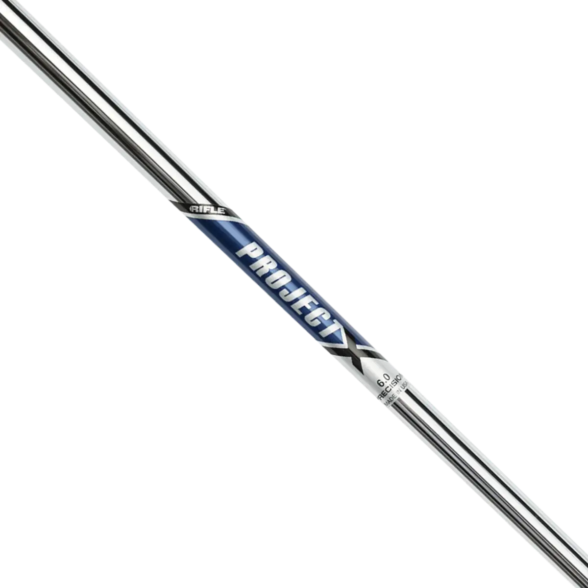 Project X Steel Iron Shaft .355 in chrome finish, designed for stability and a penetrating ball flight.