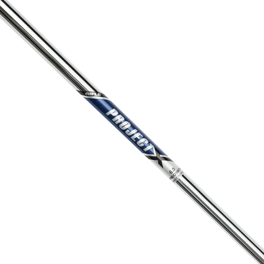 Project X Steel Iron Shaft .355 in chrome finish, designed for stability and a penetrating ball flight.