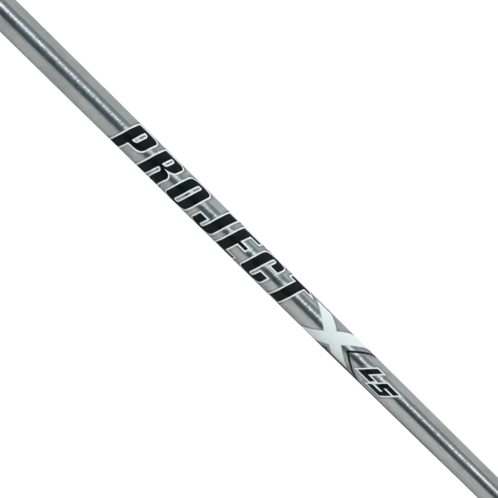 Project X LS Iron Shaft .355 with brushed chrome finish for low spin performance.