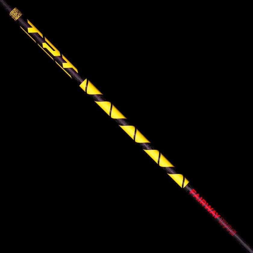 TPT Power Range Fairway Wood Shaft with yellow accents, designed for higher ball flight and improved performance.