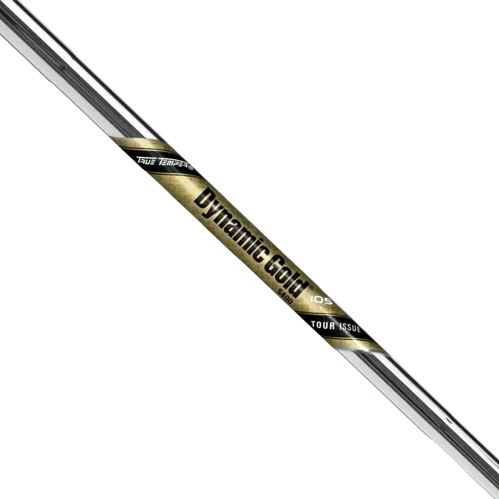 True Temper Dynamic Gold 105 Tour Issue iron shaft .355, designed for lightweight performance and tight weight tolerance.