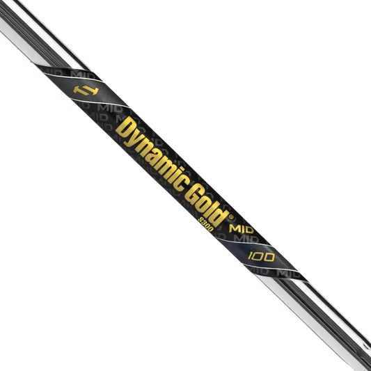 Ture Temper Dynamic Gold Mid 100 Iron Shaft .355 featuring a unique shaft geometry for enhanced launch and spin.