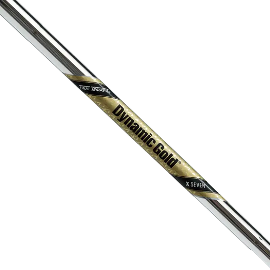 True Temper Dynamic Gold X7 iron shaft .355, designed for strong golfers seeking low launch and spin.