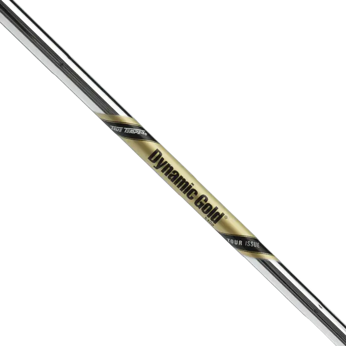 Ture Temper Dynamic Gold Tour Issue Iron Shaft .355 in chrome finish, known for precision and performance in golf.