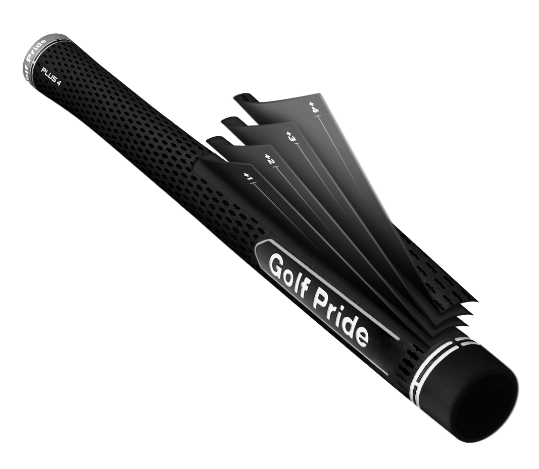 Golf Pride Tour Velvet Plus4 golf grip showcasing its larger diameter and unique texture for better moisture control.