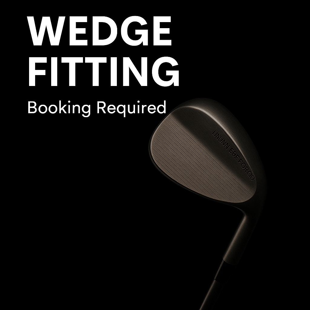 Wedge fitting service for precision short game tuning with a golf club image. Booking required.