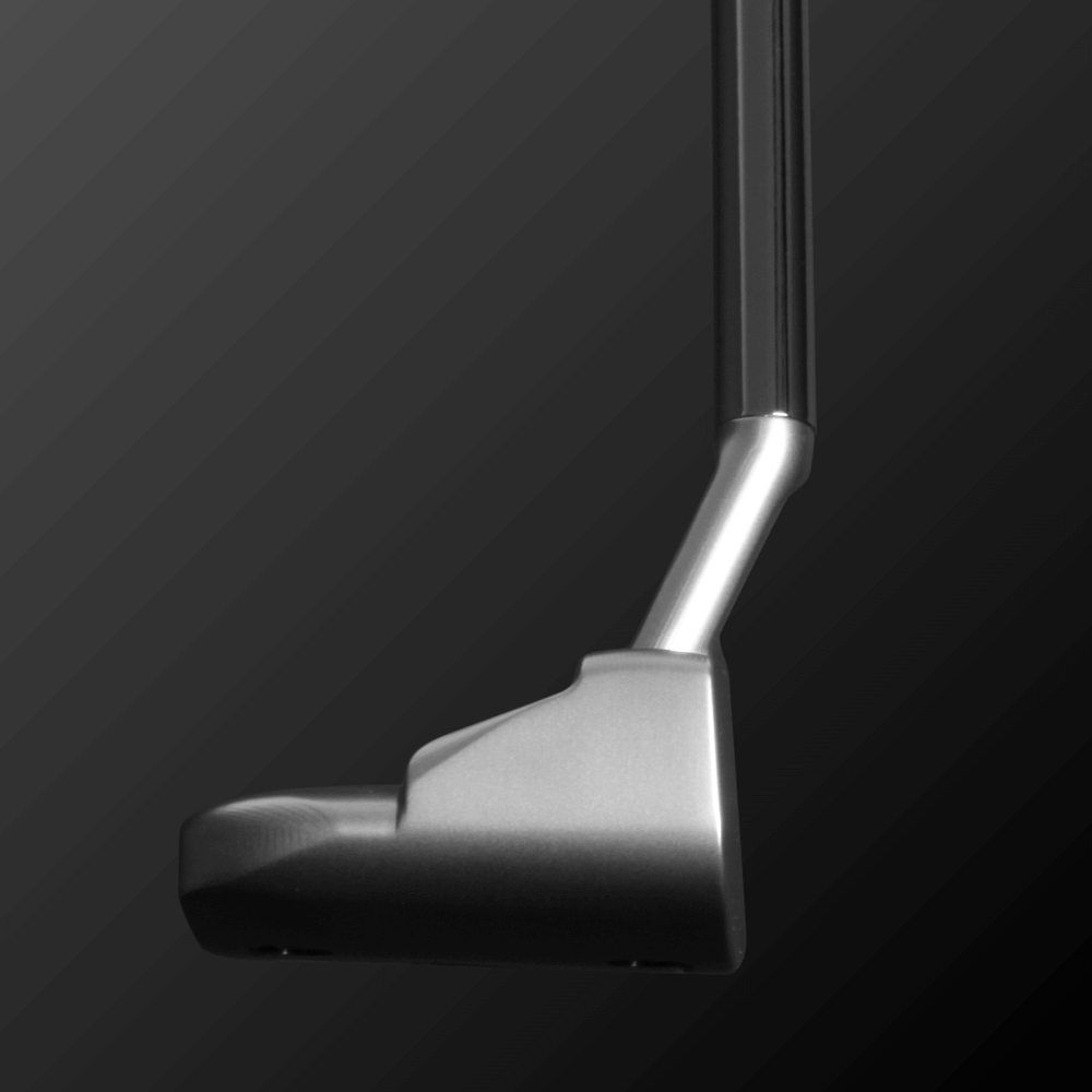 Zodia DALE-MINI SLANT Putter showcasing its short slant neck and square head for improved alignment and operability.